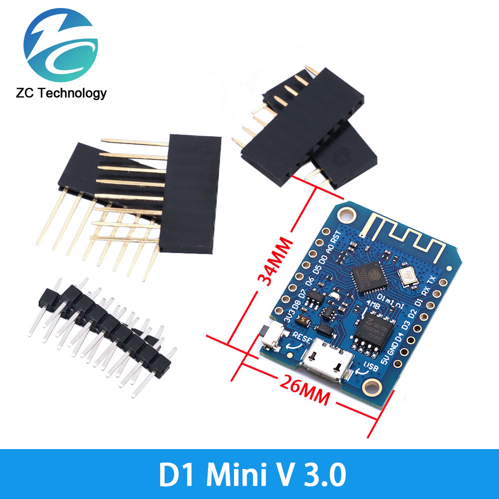D1 Mini ESP8266 ESP-12F CH340G - Esp8266 Nodemcu reseña y precio